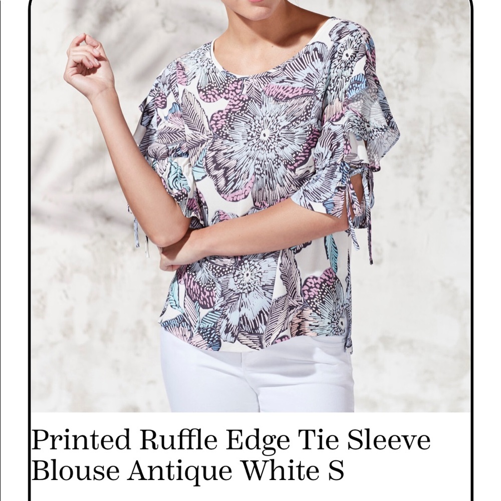 Ruffle sleeved blouse from 1.state